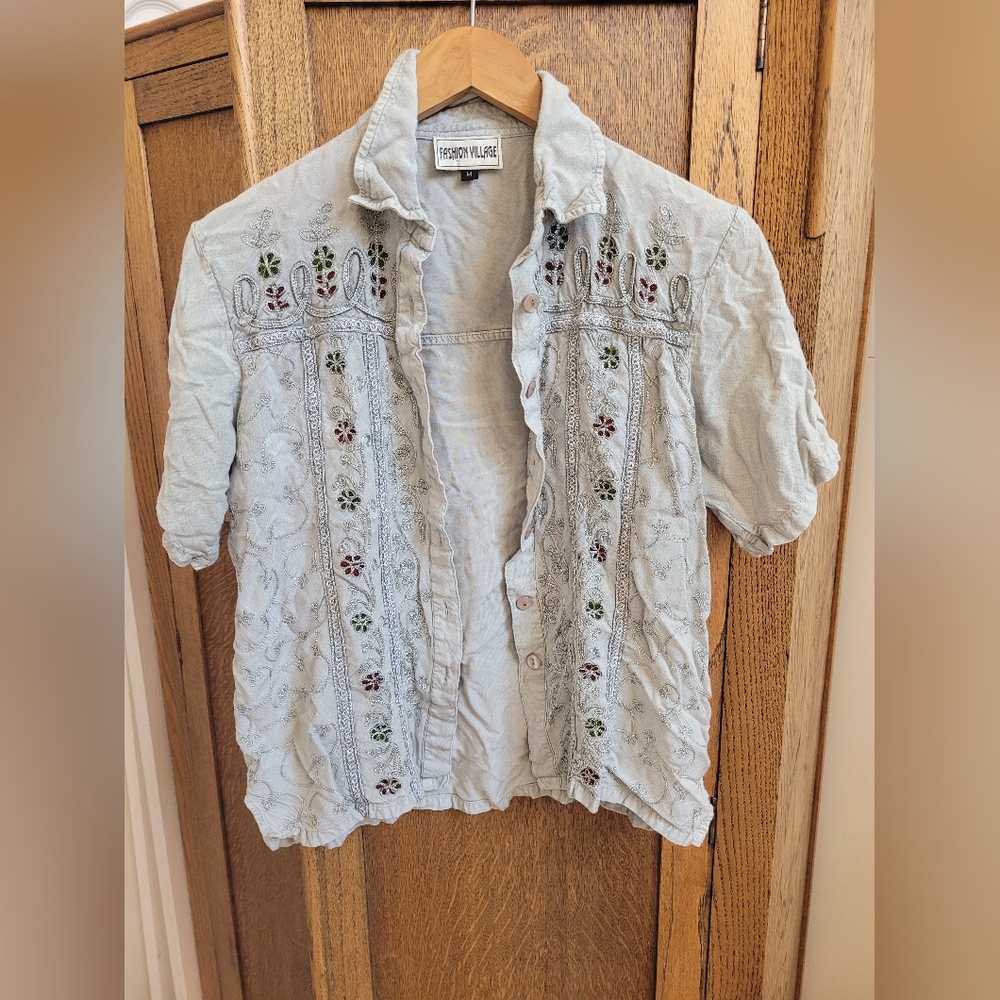 Cozy embellished blouse